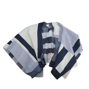 Charming Charlie Women's‎ Neutral Plaid Poncho